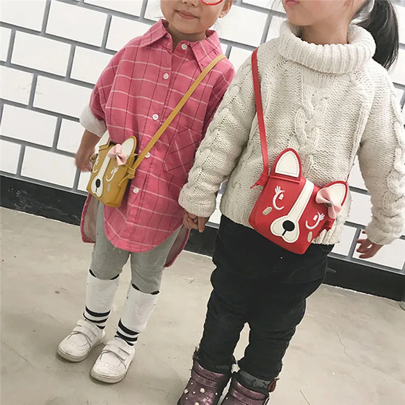 

Children Cute Fashion Patchwork Deer Cover Cross-body Shoulder Phone Coin Bag PU Purses Luxury Handbags Casual Cross-body Bag#A