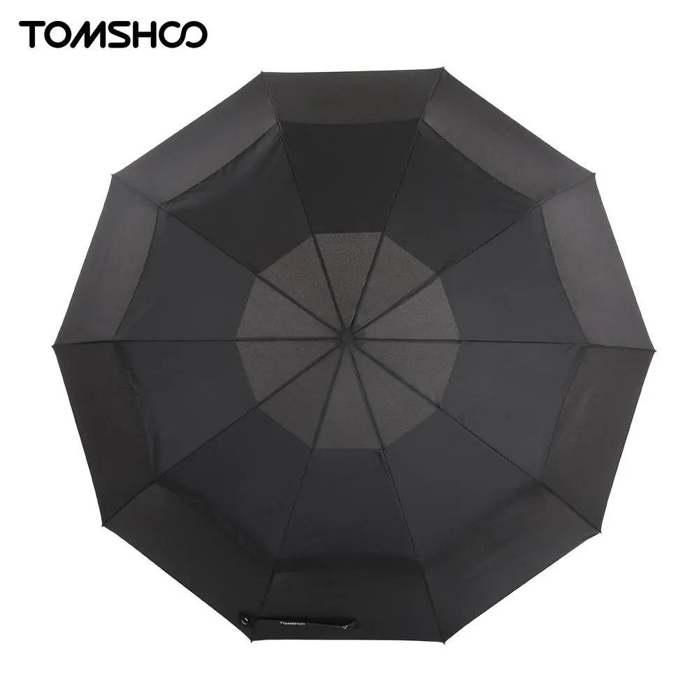 

TOMSHOO Top Quality Umbrella Rain Windproof Double Canopy Automatic Auto Open Close Umbrella Outdoor Travel Golf Umbrella 10 Rib