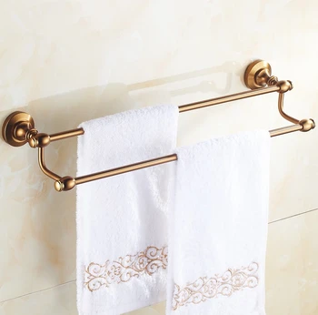 

(24",60cm)Bathroom accessories ,Space aluminum Material Double Towel Bar &Towel Rack / Antique Finish Vintage Style Design