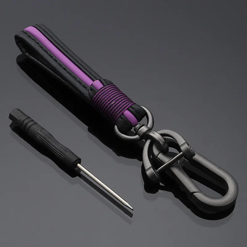 DIY EDC карманный органайзер для ключей смарт-брелок кошельки металлический держатель ключей для автомобиля коллектор ключница брелок кольцо инструмент - Цвет: Фиолетовый
