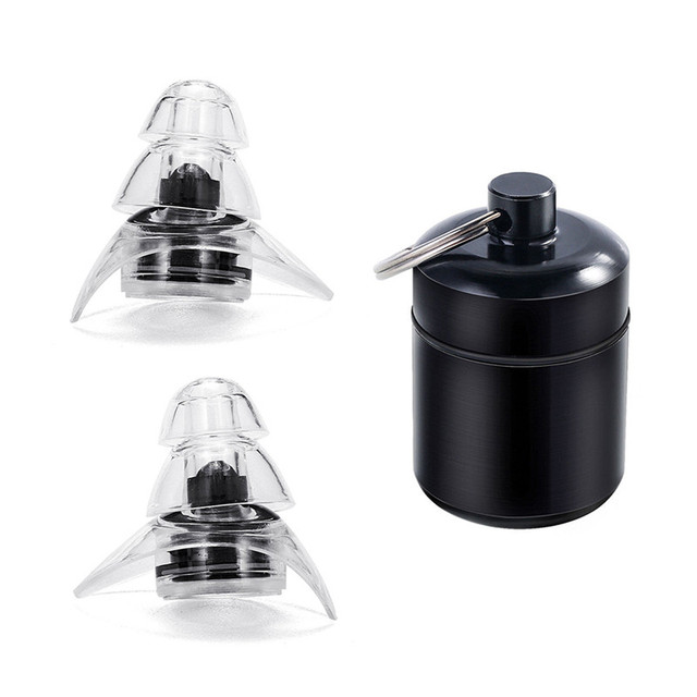 Ear Plugs Ear Protection Soft Silicone Reusable Music Earplugs Noise Reduction For Sleep DJ Bar Bands Sport W/ Case