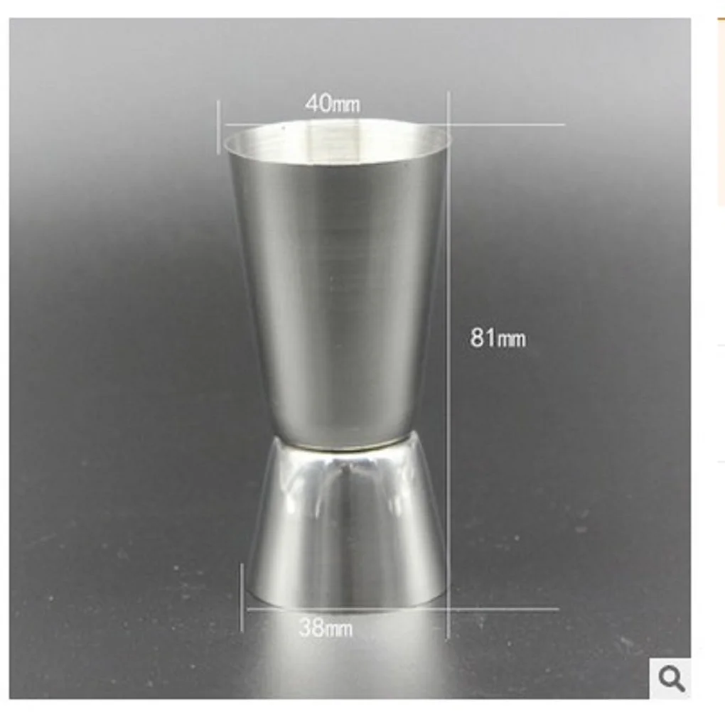 Новейший двойной мерный стаканчик из нержавеющей стали, стеклянный Миксер для коктейлей, бармен, измерительный стакан, барные принадлежности, бытовой миксер - Цвет: between 25and 50ml
