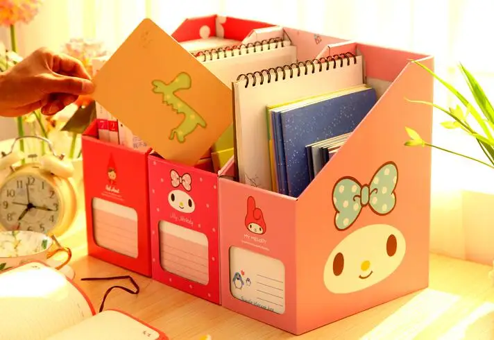  Desktop Paper Storage Box Desk Large Shelf Finishing Box 4 Pcs/Lot Desktop Material Rack File Holde