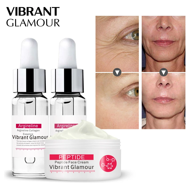 

Argireline Collagen Face Cream Serum Eye Serum set Anti-wrinkle Anti Aging Remover Dark Circles Whitening set VIBRANT GLAMOUR