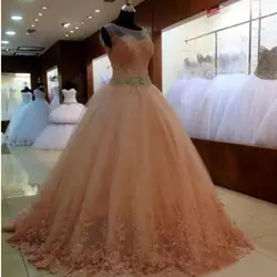 Vestidos De Festa Curto Para Casamento, недорогое торжественное пышное платье, украшенное бисером и поясом, милое платье принцессы 16