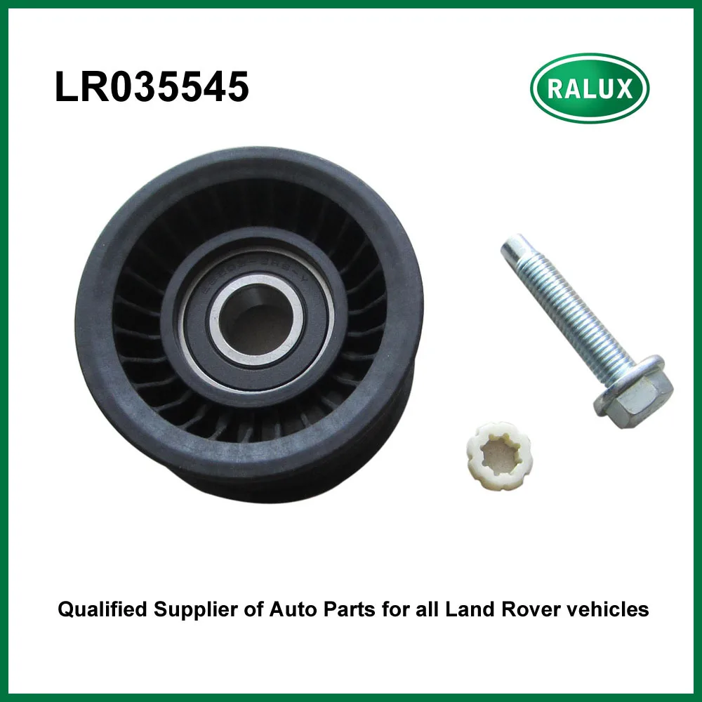 

LR035545 secondary drive car idler pulley includes bolt for LR3 4 Discovery 3 4 Land Range Rover Sport Range Rover auto idler