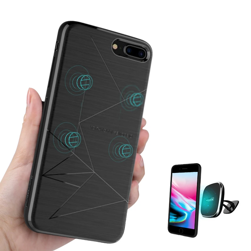 For iphone 8 plus hoesje NILLKIN Qi wireless charging receiver cover