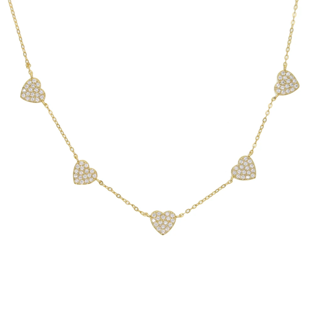 35+10cm 925 sterling silver cute danity heart charm pendant necklace christmas gift delicate chain Hearts necklace - Image 3