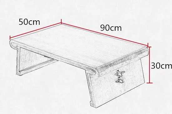 Деревянный Азиатский японский/Китайский Низкая Чай стол прямоугольный Гостиная мебель стол для Чай, Кофе под старину Gongfu деревянный стол - Цвет: 90x50x30cm