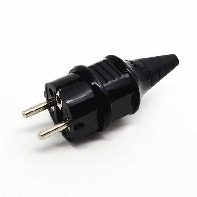 1PC EU 4.8mm plug Assembly German plug Rewirable detachable Electrical