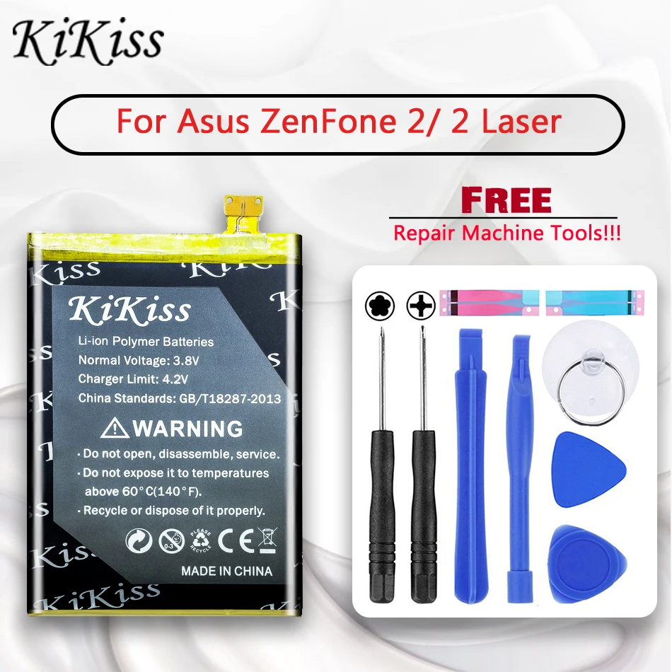 

KiKiss Mobile Battery For Asus Zenfone 2 Laser ZE500KL ZE550KL ZE601KL ZE551KL C11P1428 C11P1501/Zen Fone 2 ZE551M Z00AD ZE500CL
