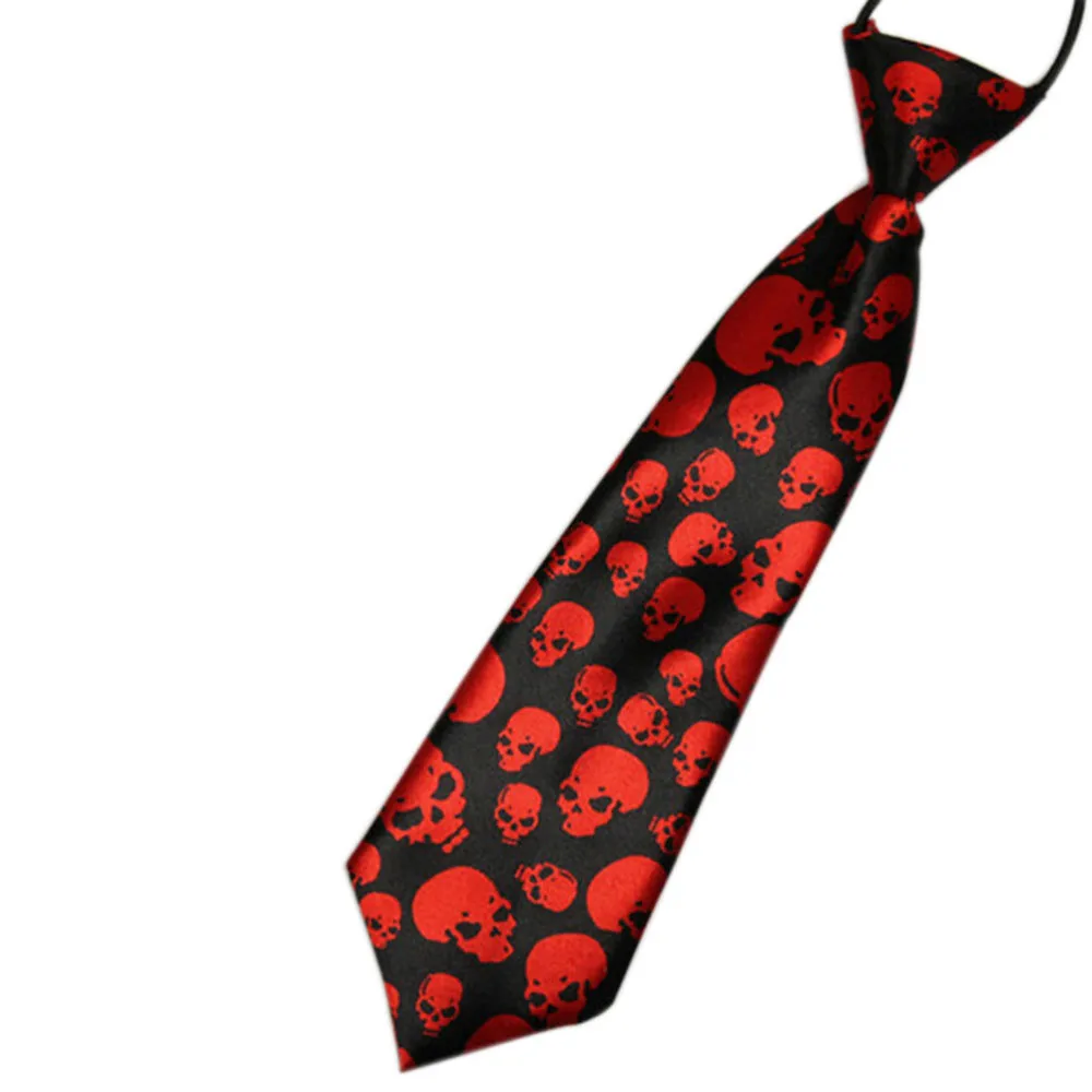 1 шт., мужские галстуки в клетку с 3D принтом черепа, губ, покера, модные мужские эластичные Галстуки для свадьбы, школьные галстуки для мальчиков, детские галстуки для малышей, 9 цветов