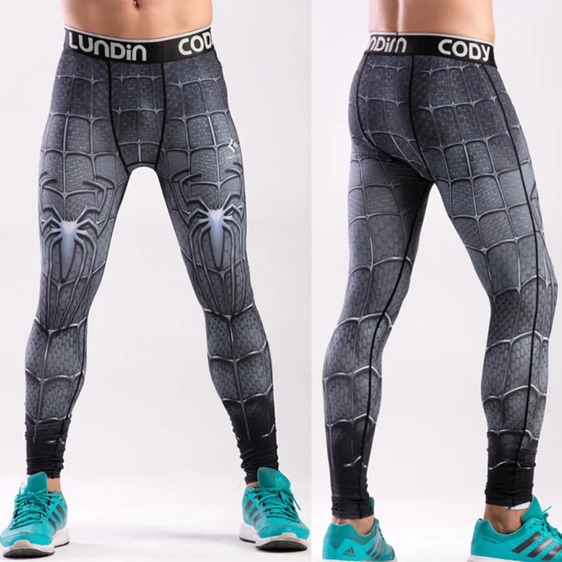 Skup Męskie spodnie kompresyjne szybkie pranie lycra fitness do biegania rajstopy męskie sportowe do biegania budowy ciała spodnie pantalones hombre
