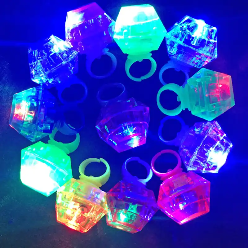 Led Toy LED/Flashing/Glow Rings Light Up Soft Jelly Finger Rings Kid