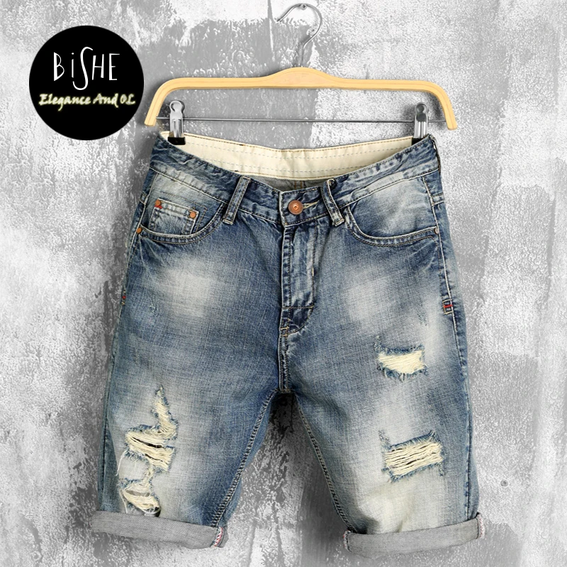 Boys Loose Fit Thigh Shorts Jeans 2017 Summer Newly