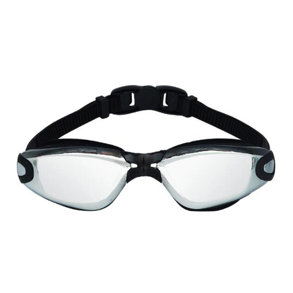 Посеребренные водонепроницаемые очки для плавания и противотуманные очки для наружного плавания 200-1015 - Цвет: black transparent