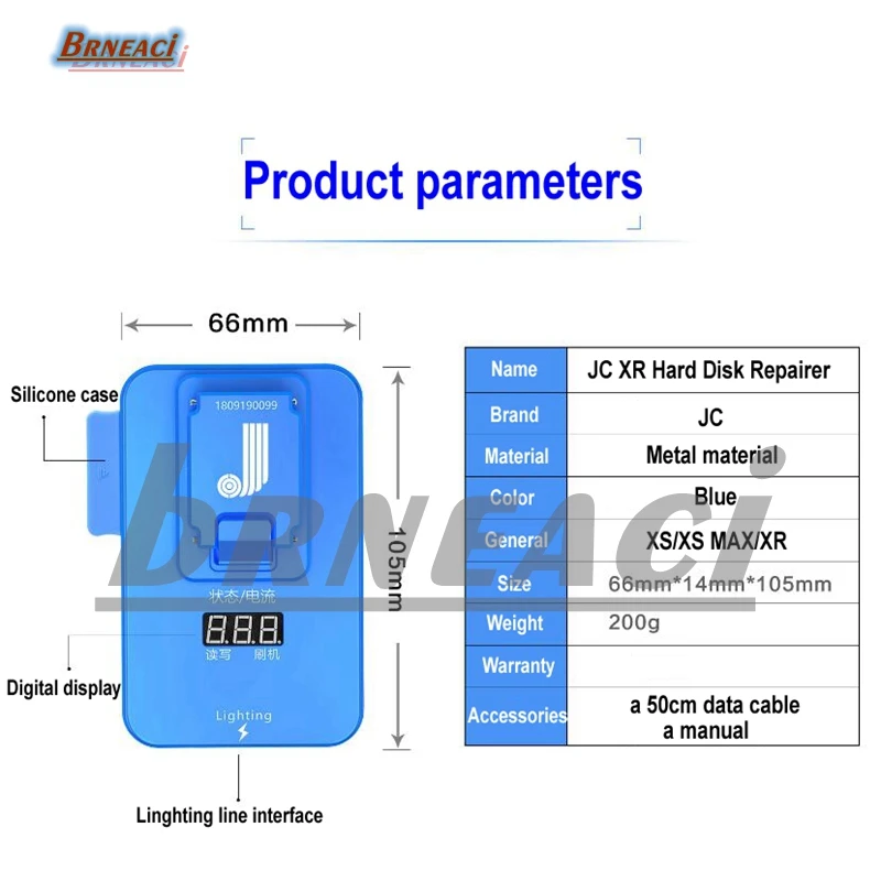 Brneaci JC Pro1000s PCIE NAND Programmer XR XS Repairer Reader Repair Error Tool XSmax Обновление памяти для iPhone|Наборы