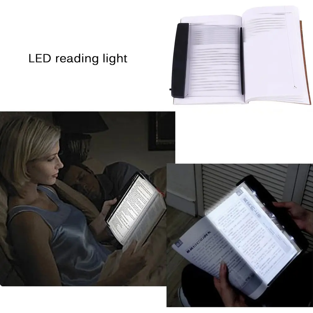 Креативный светодиодный ночной Светильник для чтения книг с плоской пластиной, портативная Автомобильная панель для путешествий, настольная лампа для дома, для детской спальни