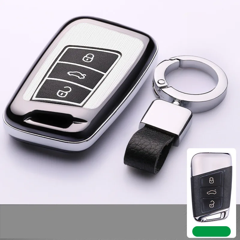 Aluminium-alloy-Luminous-Car-Smart-Key-Cove-Case-For-VW-Magotan-Passat-B8-CC-Skoda-A7 (3)