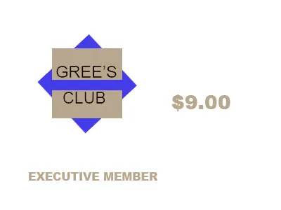 2018 Исполнительный членом Gree's Club Max возврат $90/год|member| |