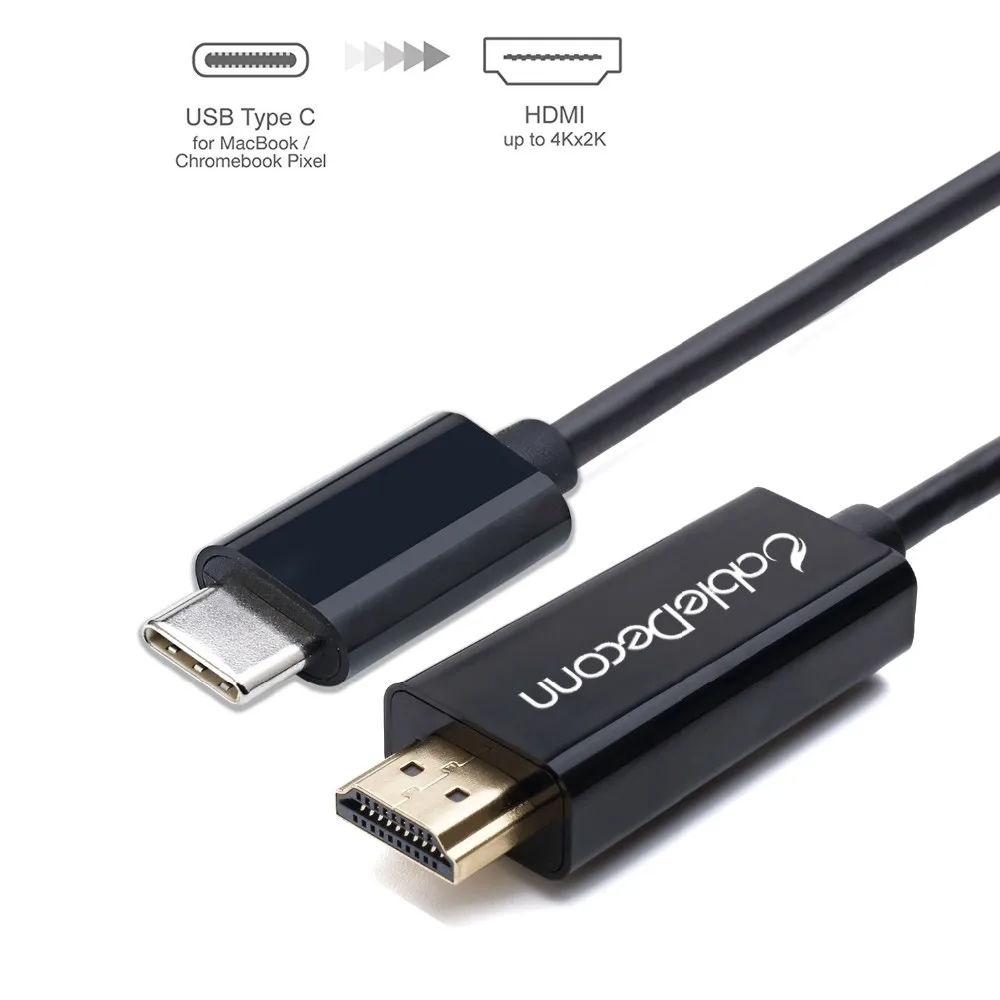 QICENT Thunderbolt 3 HDMI 4K de Aluminio,USB C a HDMI Macho a Hembra para PC,Macbook,Chromebook Pixel-Plata 