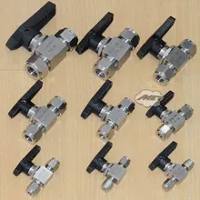 Высокое Quality18mm сжатия ручкой рычага шаровой клапан место двойной наконечник SS304 новый