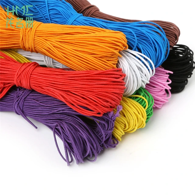 Hot Sale 25M/lot 1mm 10 Colors Beading Elastic Thread Cord Rope