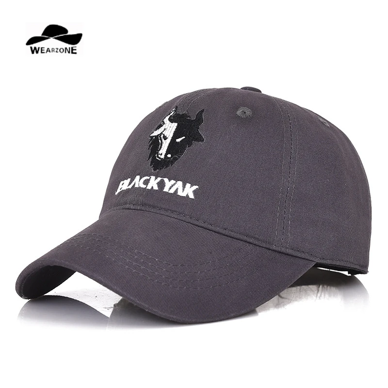 

WEARZONE 2018 Cotton Snapback Men Baseball Cap Black Animal Embroidery Hat Outdoor Sport Hip Hop Flat Sun Bone Caps