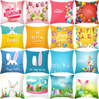 45 45cm Cotton Rabbit Happy Easter Decorations For Home Pillows