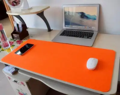 New Gaming Fashion Woolen Pu Leather Mouse Pad Pen Holder Modern