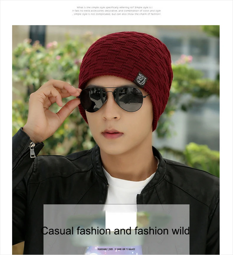 Mens Winter Hat Casual Brand Knitted Ladies Hats Beanies Stocking Hat Plus Velvet Rasta Cap Skull Bonnet Hats For Men