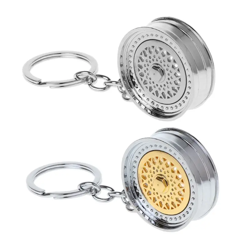 

Hot Sale Auto Wheel Rim Model Keychain Car Keyring Key Chain Ring Keyfob Key Holder