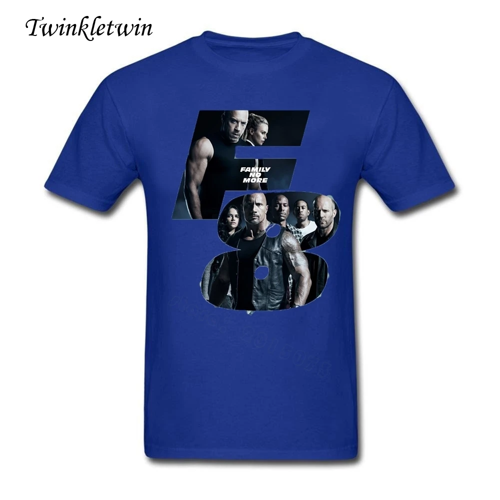 Fashion Cool Fast And Furious F8 Tshirt Men Movie Theme T shirts O Neck