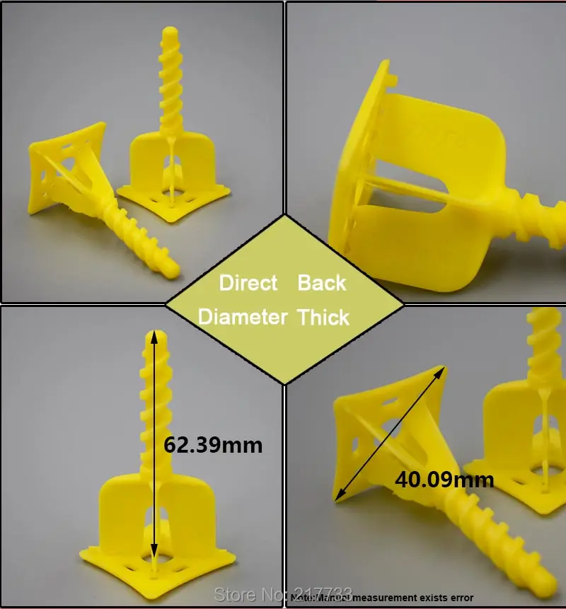 Tile Leveling Clips 1mm Spacers Cross (4)