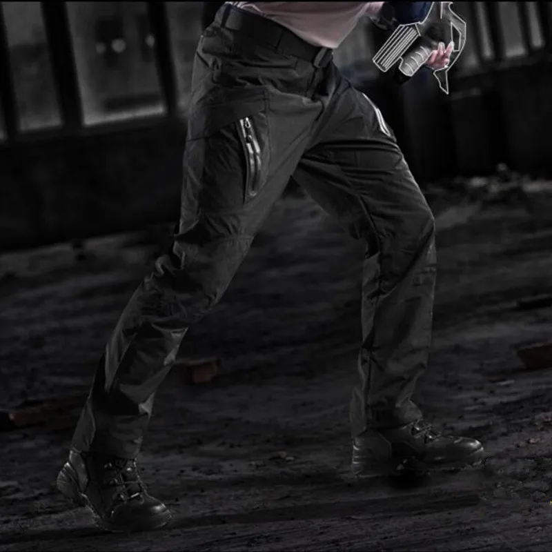 

Mens Tactical Pants Multiple Pocket Elasticity Military Urban Commuter Tacitcal Trousers Men Outdoor Hunting Cargo Pant Black