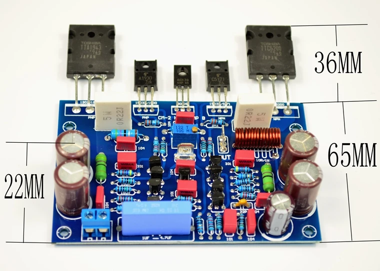 CM-2 полный сплит симметричный дизайн HiFi fever TTA1943 TTC5200 120 Вт+ 120 Вт класс AB Плата усилителя