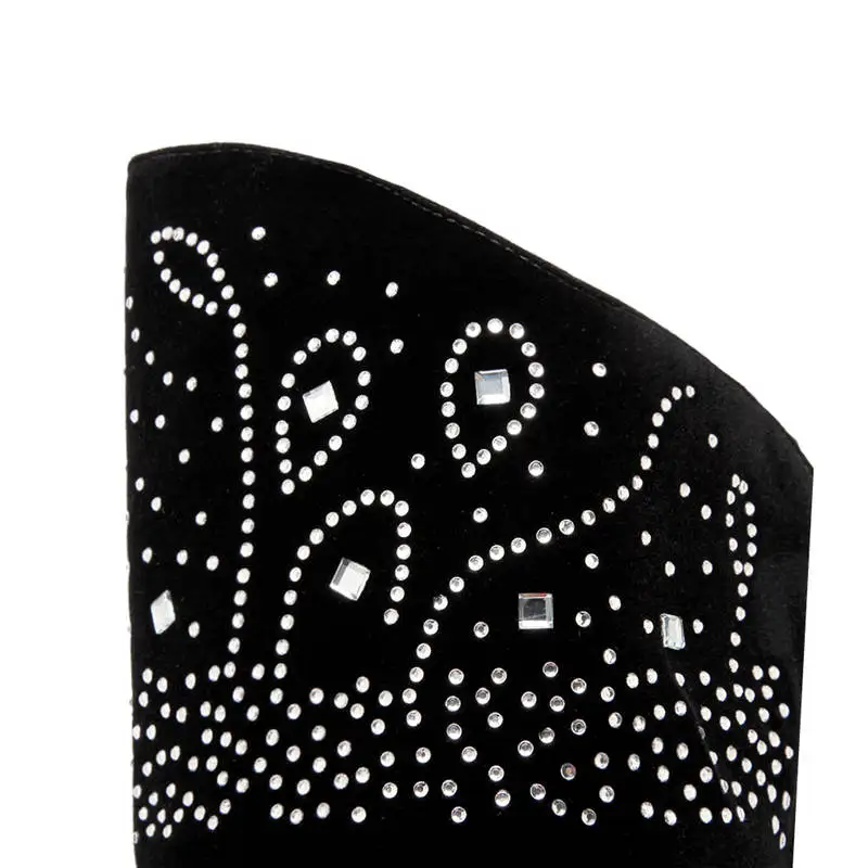 Smeeroon Bout Date Talons Noir Haute Le Chaussures Automne forme Plate Genou Zip Troupeau 2018 Bottes Thig Femmes Rond Hiver Sur dBCroeWQx