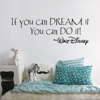 

IF YOU CAN DREAM IT YOU CAN DO IT inspiring quotes Wall Stickers Home Art Decor Decal Mural Wall Stickers For Kids Rooms