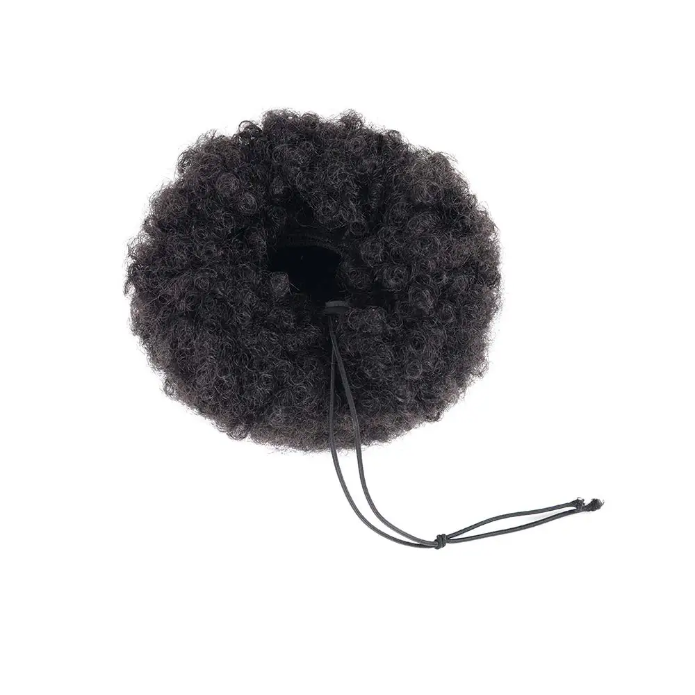 

Synthetic Afro Puff Drawstring Ponytail Short Kinky Curly Wig High Temperature Fiber Bun Puff Ponytail Wrap Updo Hair Extensions