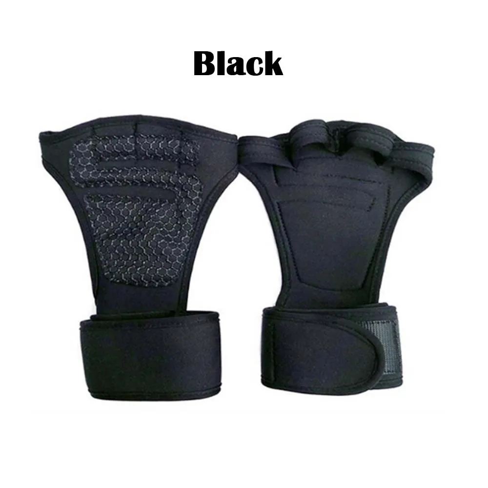 1 пара перчаток с половинными пальцами для женщин и мужчин, тренировка веса, фитнес-упражнения, фитнес-перчатки, гимнастический ремень, спортивная защита для ладоней