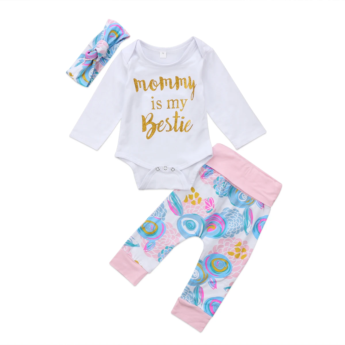 Baby Girl Clothing Set Mimmy is my Bestie Clothes Toddler Baby Girls