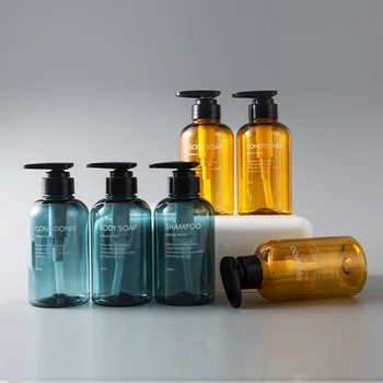 

3pcs sets of soap bottles 300ml press type soap dispenser bathroom Shower Gel shampoo cosmetic lotion storage bottle mx7101525