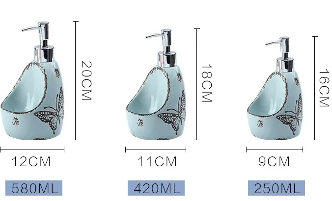 580lm многофункциональный керамический дозатор жидкого мыла для кухни бутылка для лосьона для ванной украшения дома аксессуары для ванной комнаты