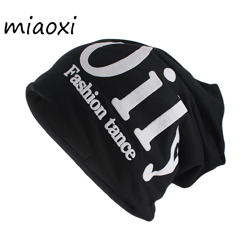 

miaoxi High Quality Fashion Adult Winter Warm Hat Letter Cotton Beanies Skullies Men Casual Knit Hats