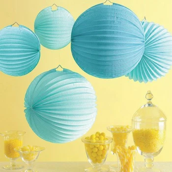 

19cm Accordion Pleated Paper Lanterns Watermelon Lantern Wedding Party Birthday Showers Home Event Decor