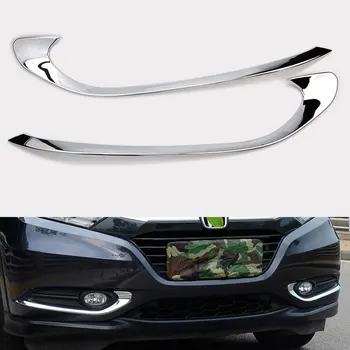 

Chrome 2Pcs ABS Front Fog Light Cover Trim Bumper Molding Accent Fit For Honda HR-V HRV 2014 2015 2016 2017 2018 Car Styling