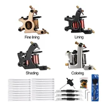 Полный комплект татуировки катушки 2 синий де Tatuagem Profissional питание свет клип шнур 2 Cinta Grip Tatuaje для средства ухода за кожей книги по искусству