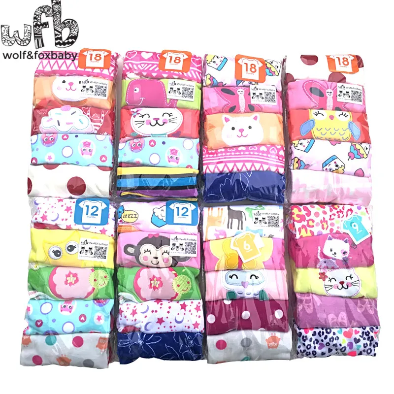 Beli Retail 5 pcs lot 0 24bulan pakaian lengan pendek t shirt kartun Bayi bayi baru lahir untuk anak laki laki perempuan lucu Pakaian musim panas