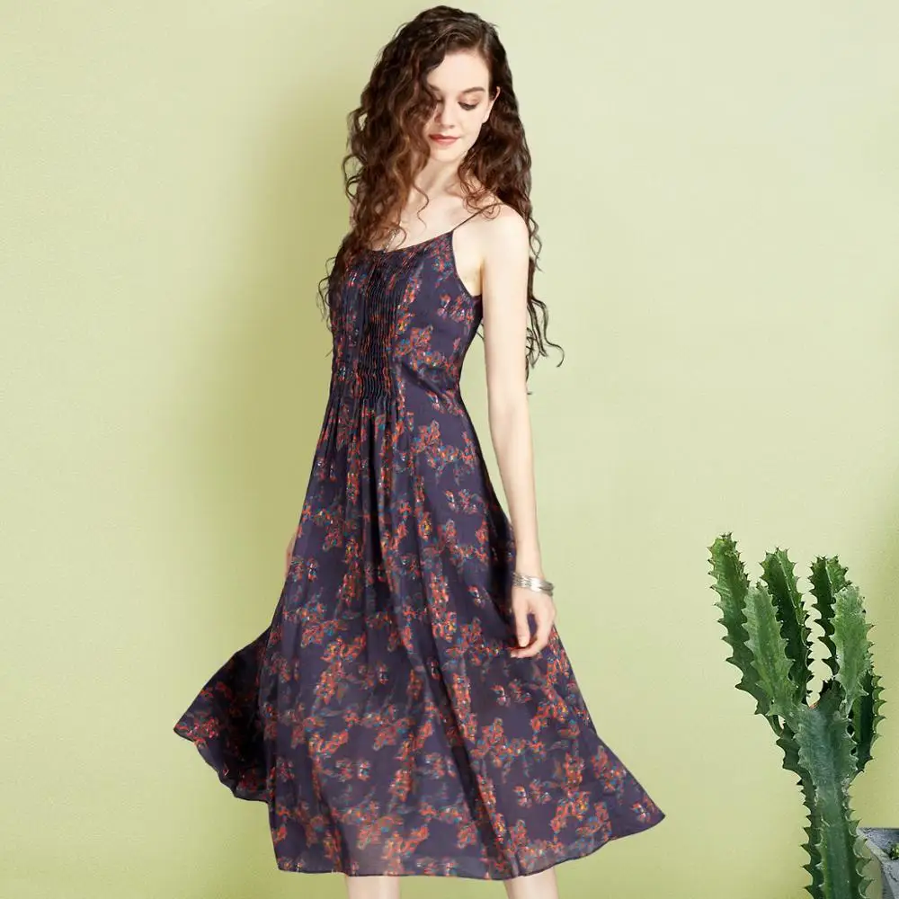 Artka женская весна новый Boho стиль Ethinic печатных квадратный воротник рукавов