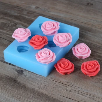 

Rose Flower Silicone Soap Mold Chocolate Candy Gumpaste Molds Wedding Fondant Cake Decorating Tools